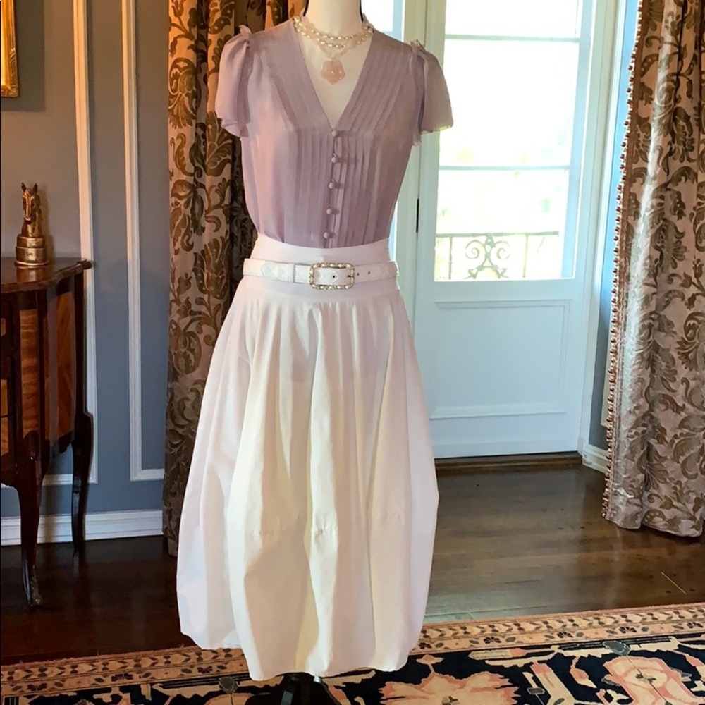 Silk & cotton Italian skirt